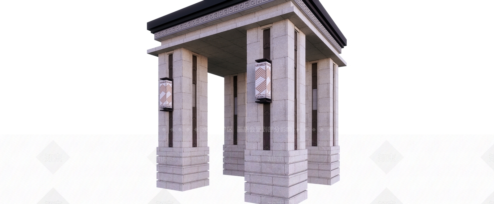 欧式景观亭SU模型下载【ID:1149419661】