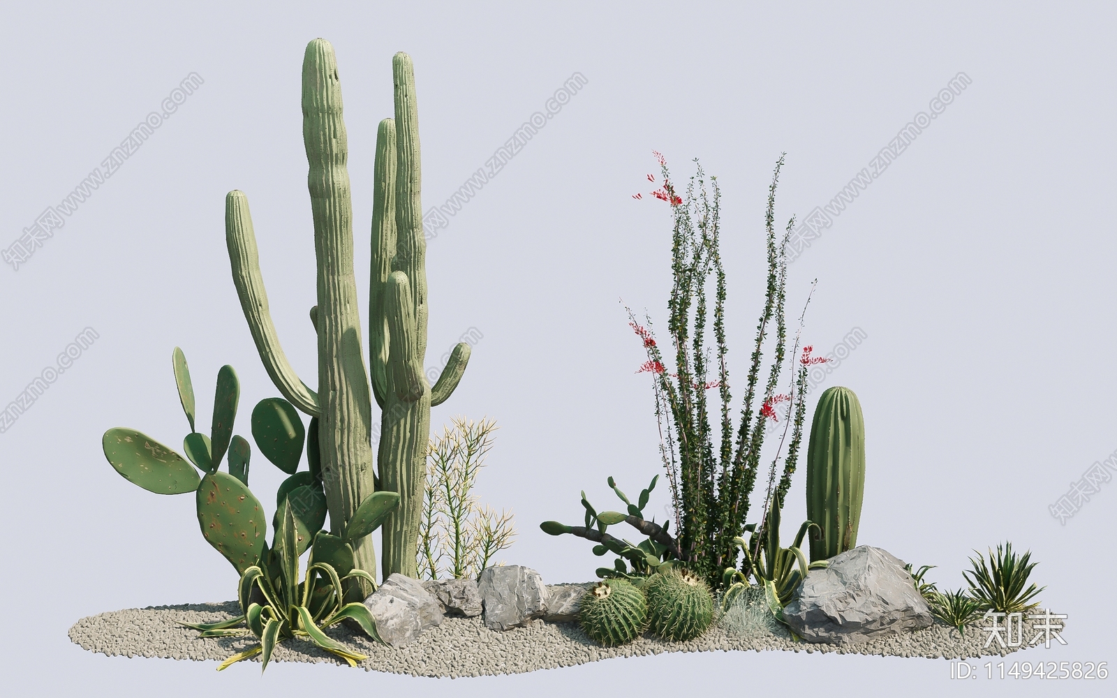 植物堆3D模型下载【ID:1149425826】