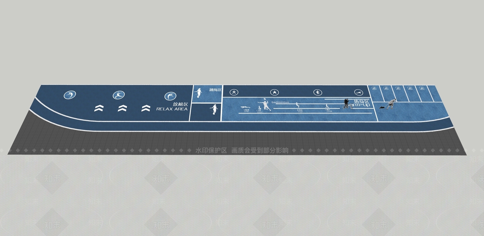 现代运动主题登高面SU模型下载【ID:1149432812】