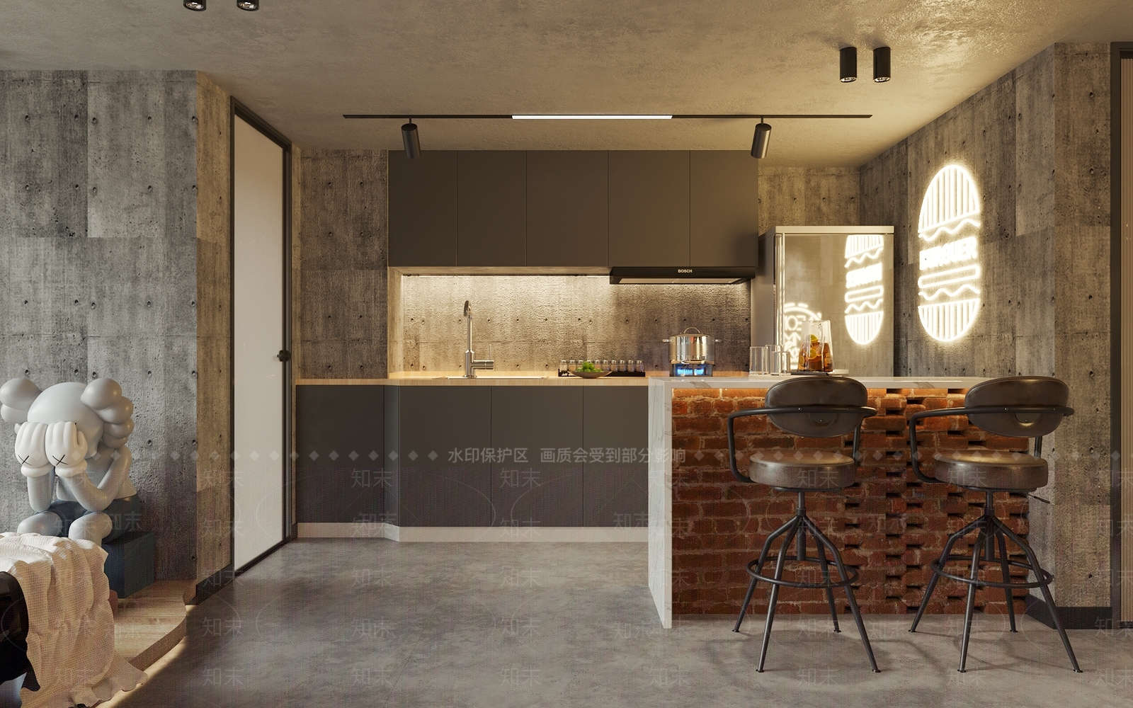 工业风公寓3D模型下载【ID:1149436353】