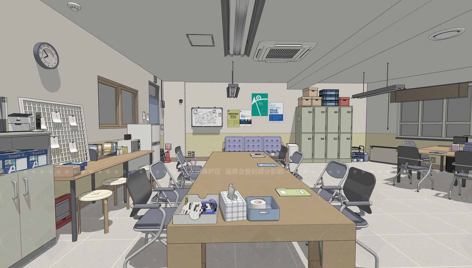 现代其他学校空间SU模型下载【ID:1215938114】