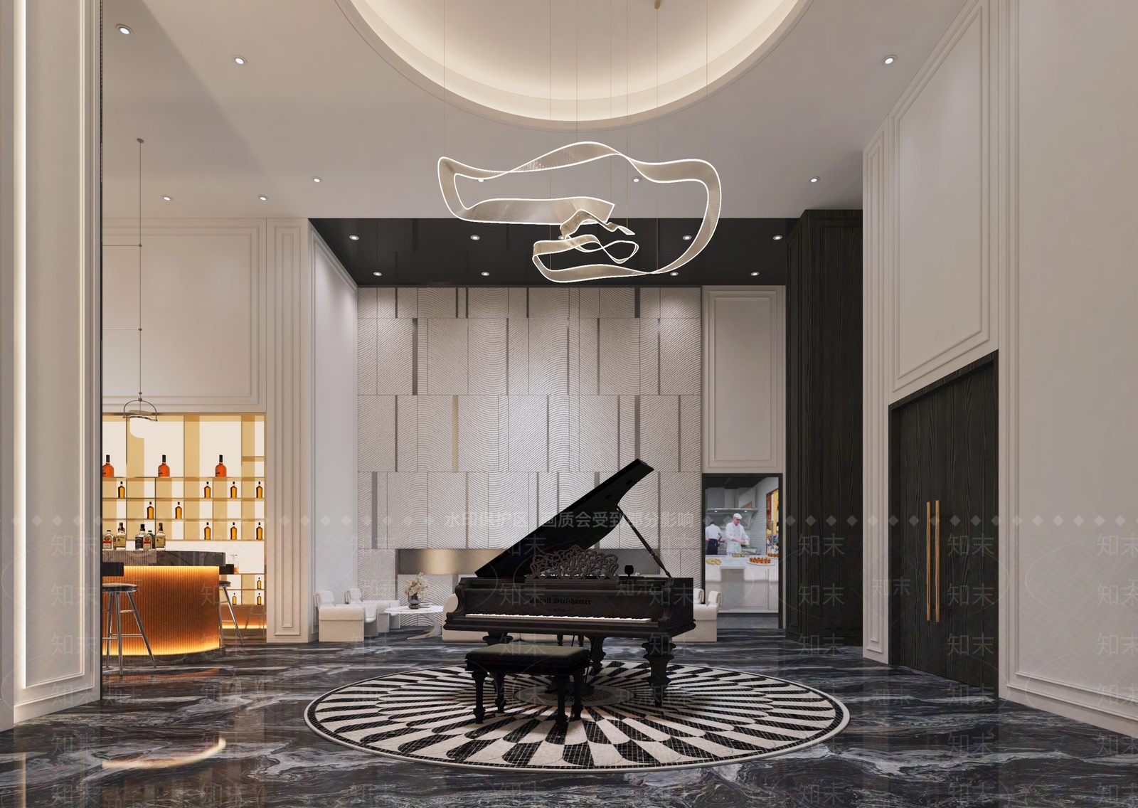 现代家居钢琴房3D模型下载【ID:1149440430】