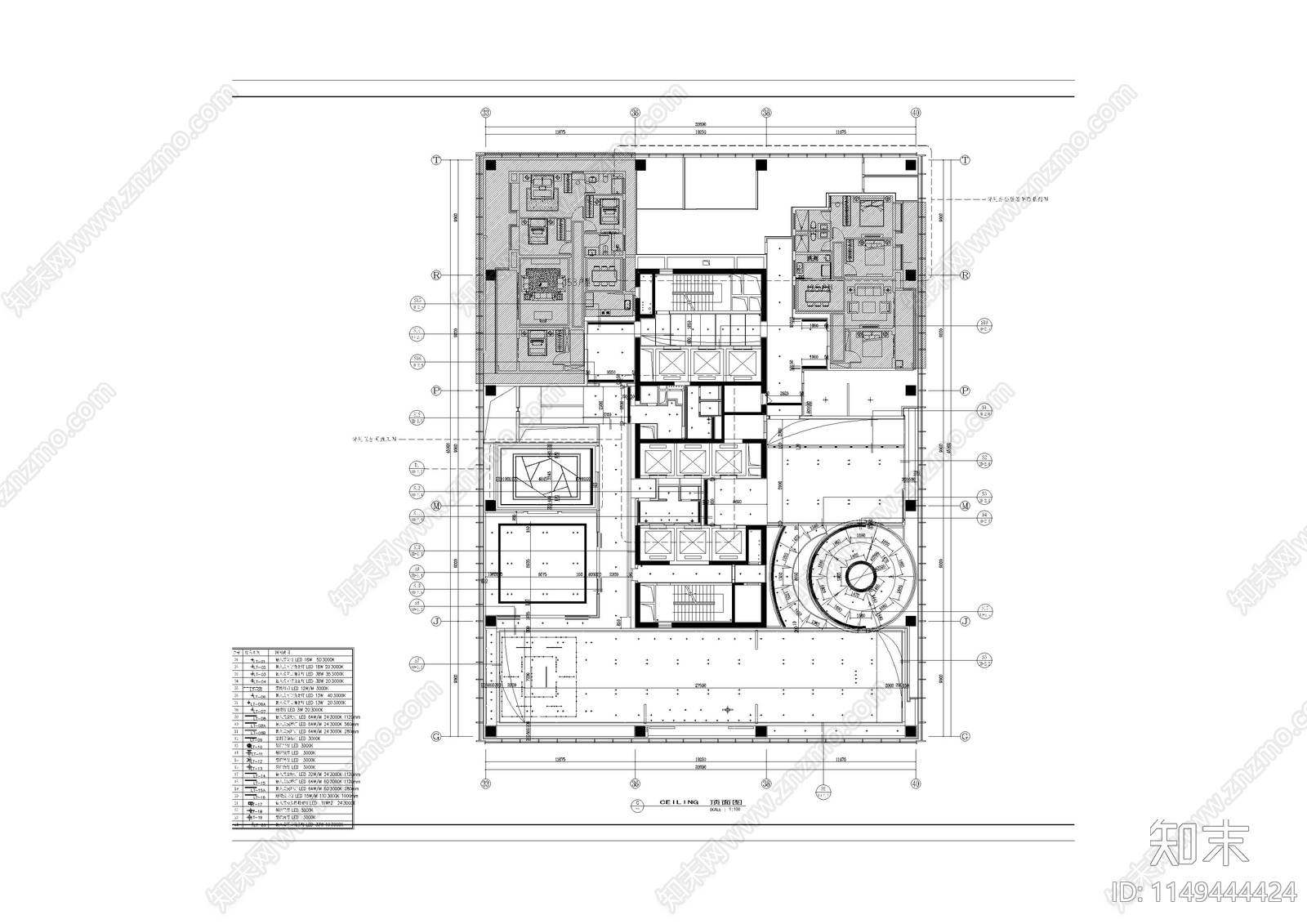 上海某售楼处设计施工图cad施工图下载【ID:1149444424】