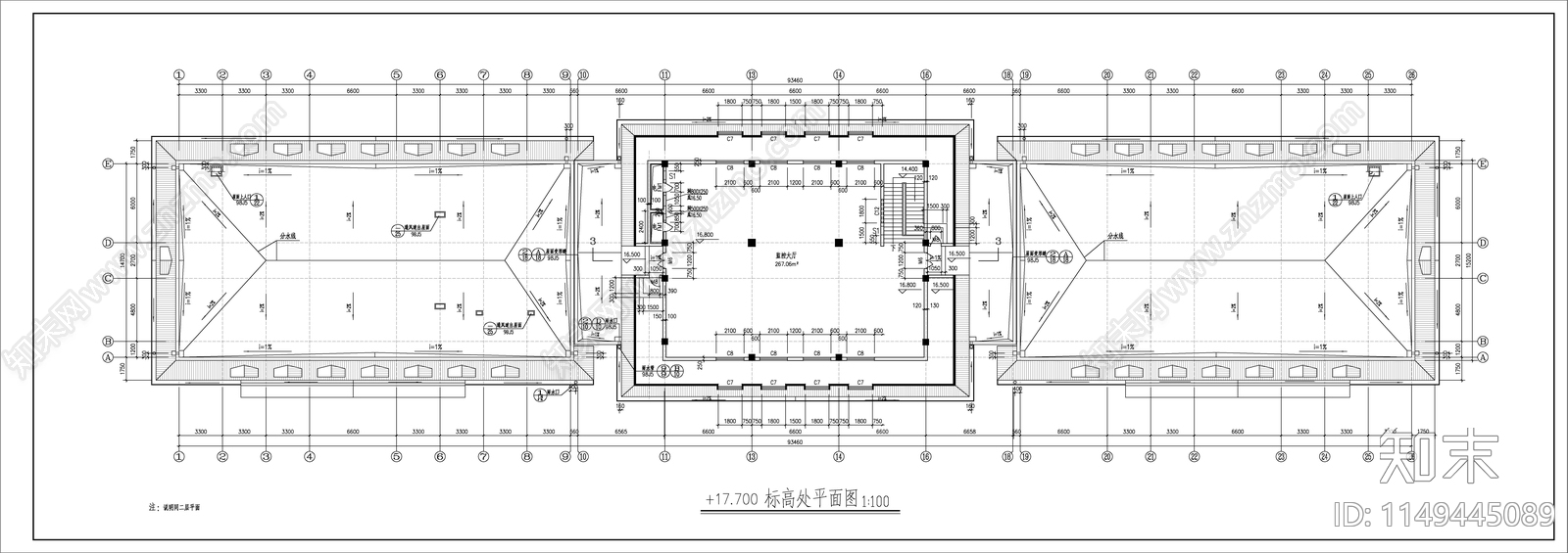 多层办公楼建筑cad施工图下载【ID:1149445089】