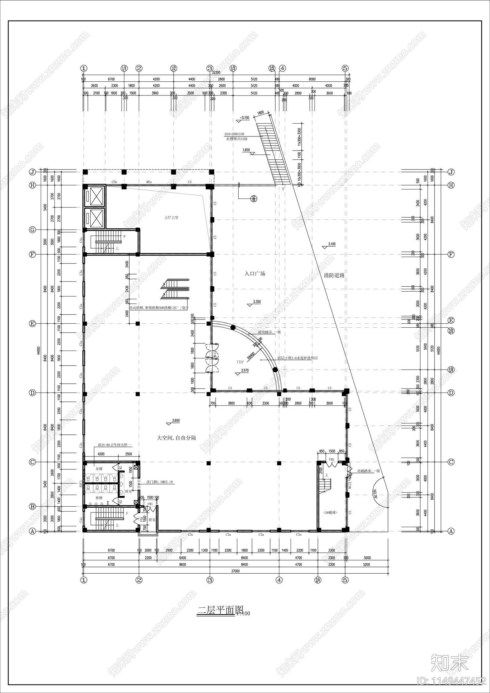 欧式风格酒店建筑方案cad施工图下载【ID:1149447452】