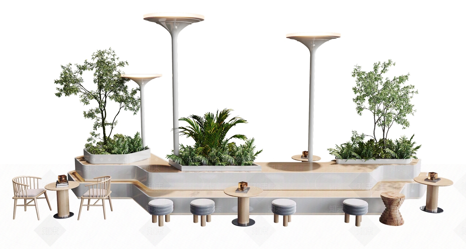 现代卡座沙发3D模型下载【ID:1149450113】