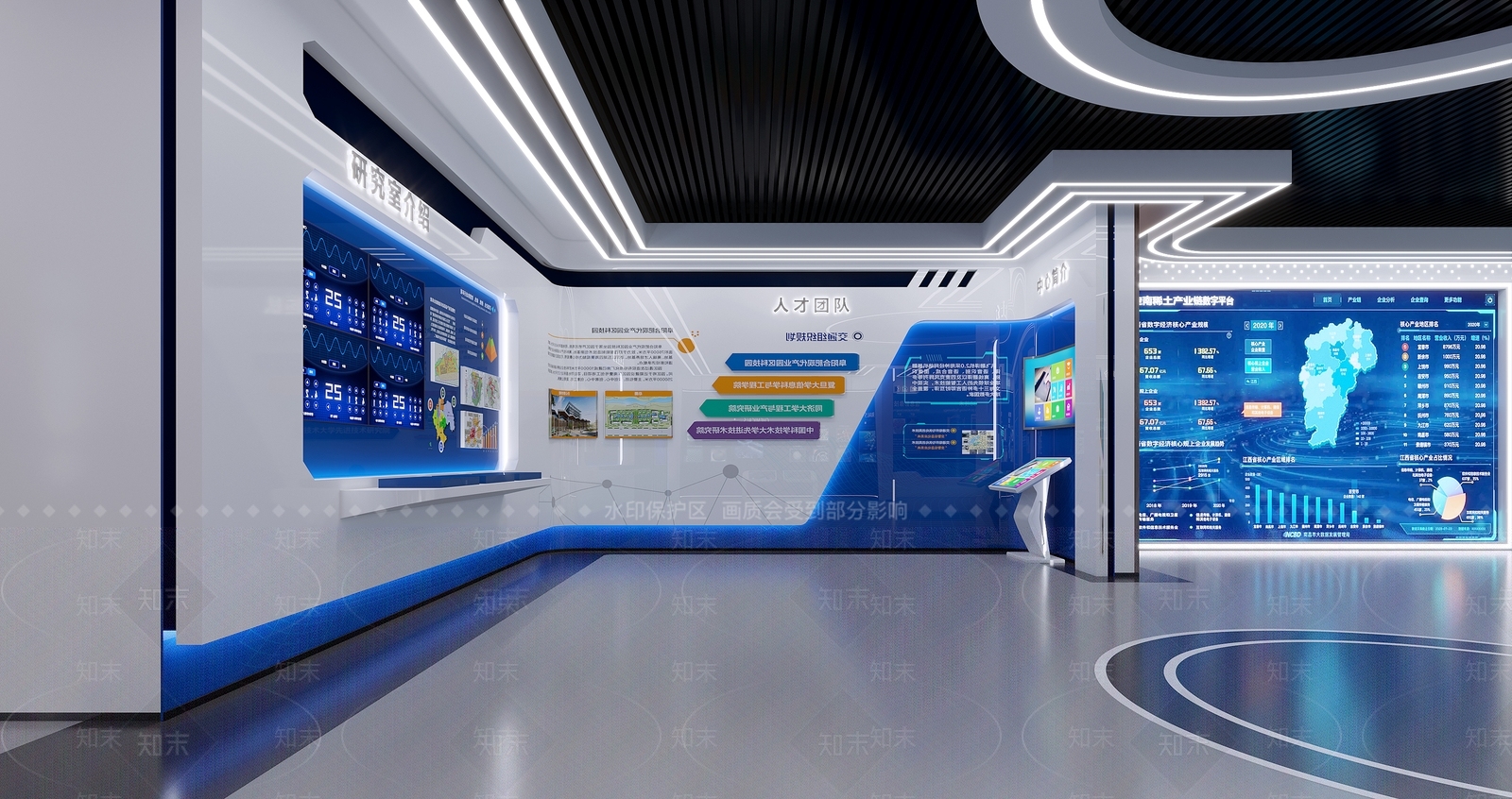 现代科技展厅3D模型下载【ID:1149451221】