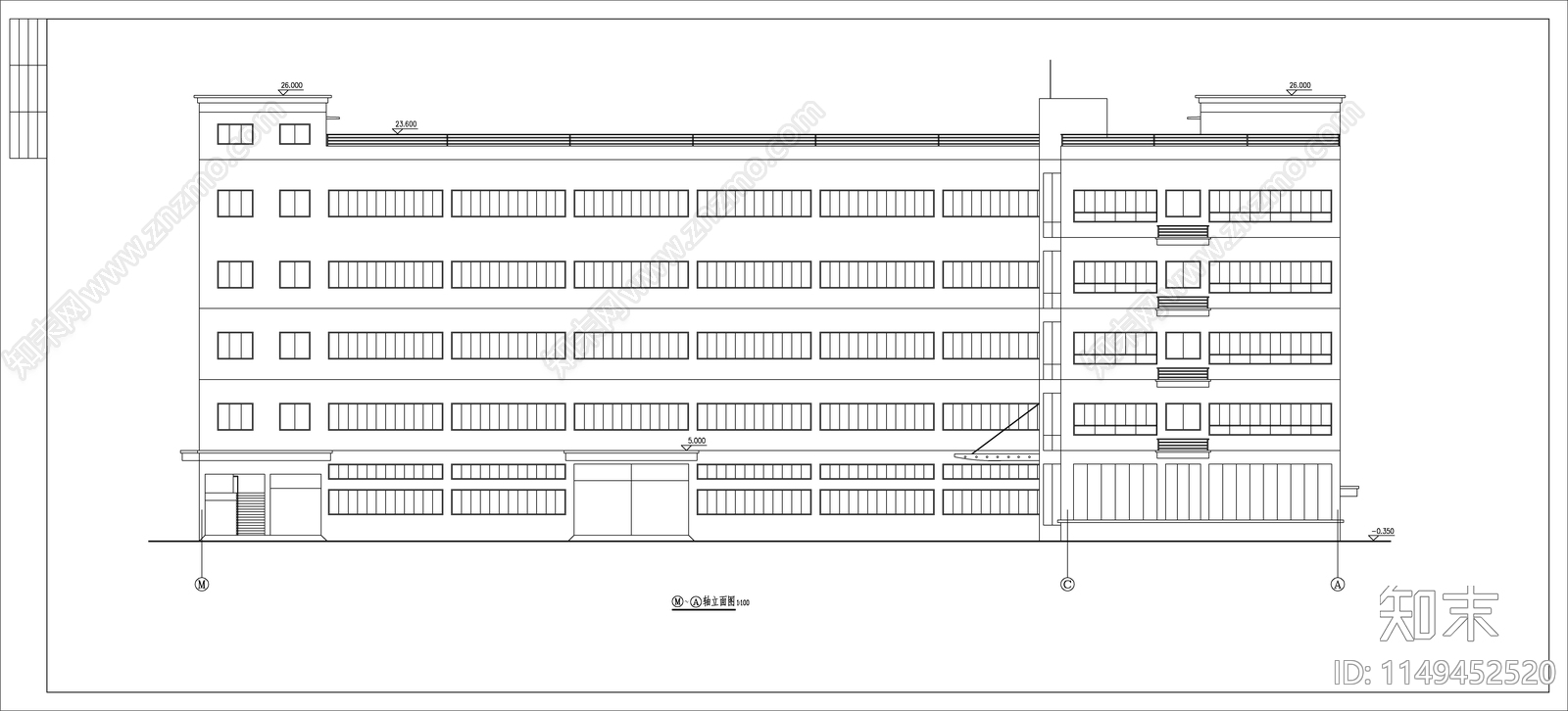 电子厂房建筑cad施工图下载【ID:1149452520】