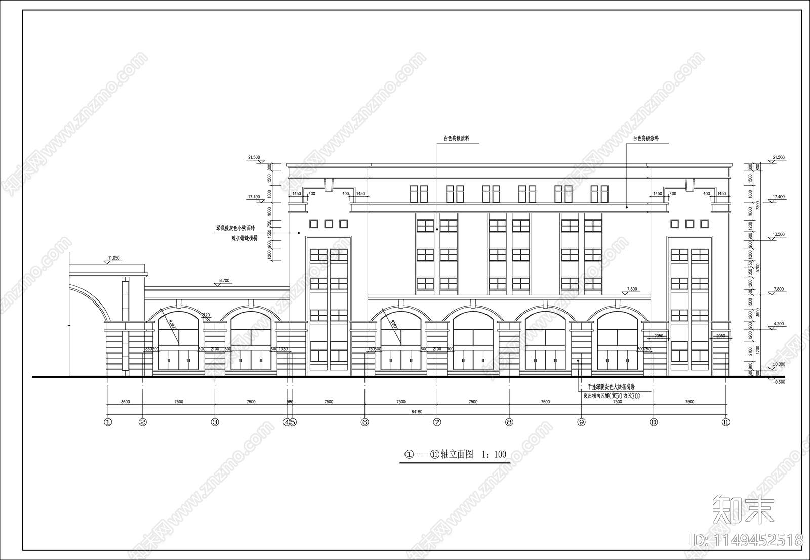 药品厂房建筑cad施工图下载【ID:1149452518】