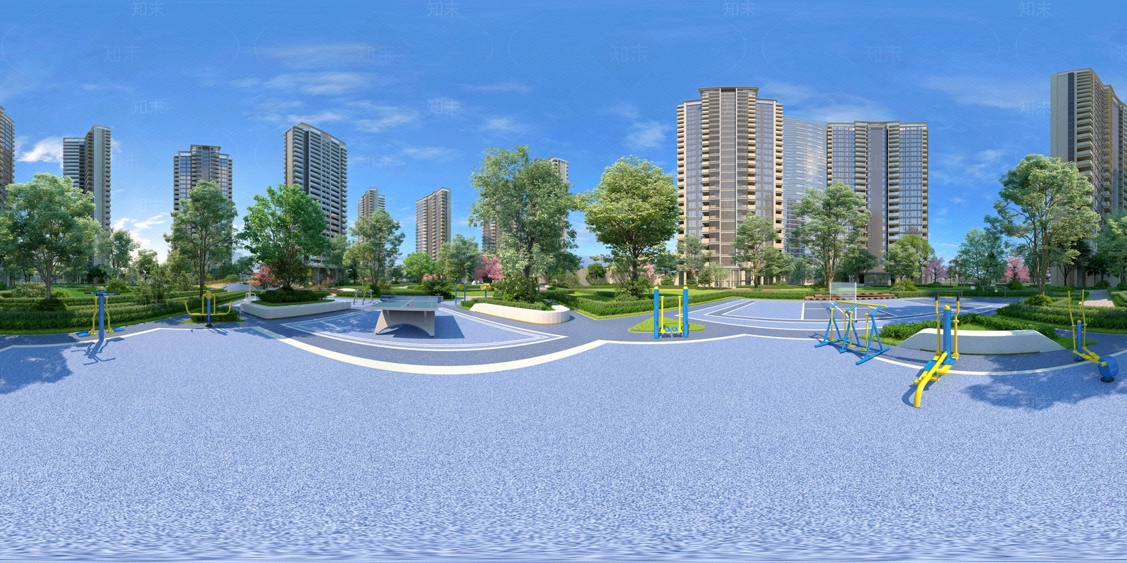 hdr社区中心健身场地贴图下载【ID:1149452723】