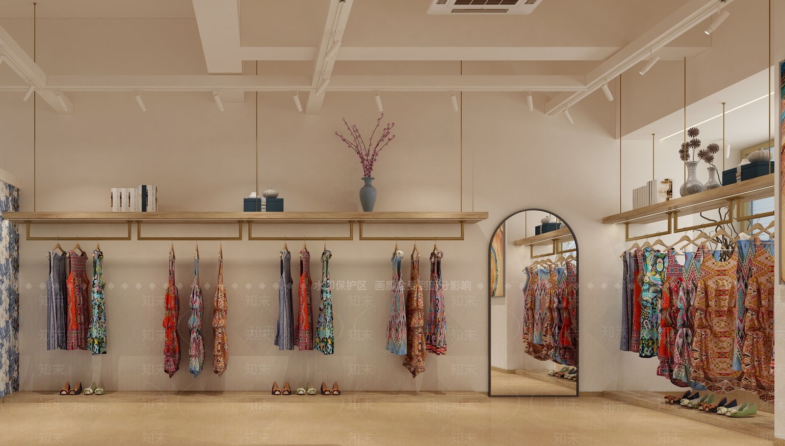 现代服装鞋店3D模型下载【ID:1149453125】