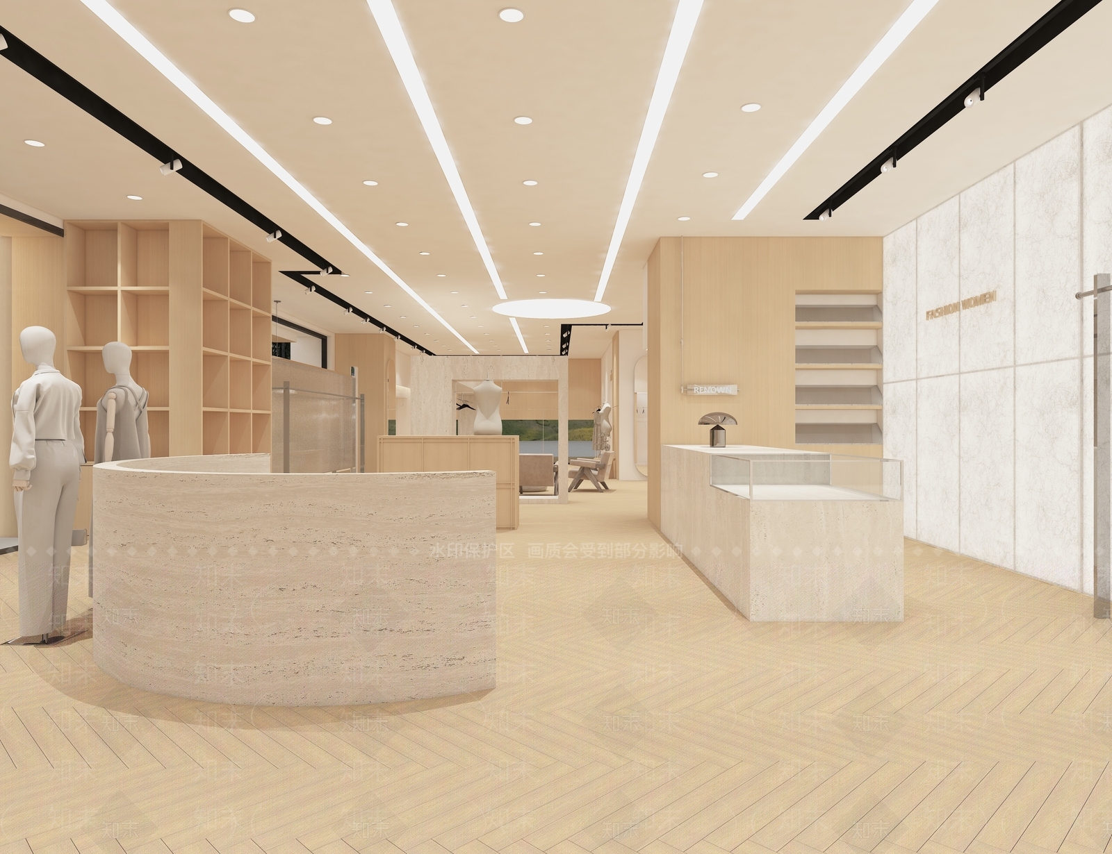 侘寂服装鞋店3D模型下载【ID:1149454467】