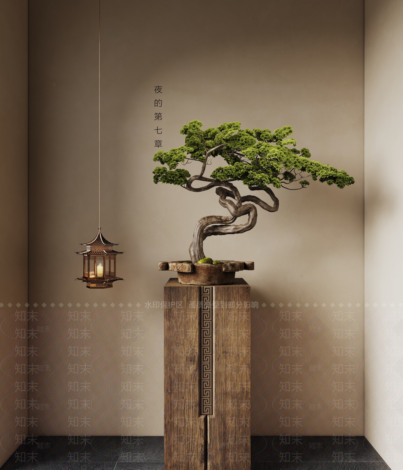 松树盆景SU模型下载【ID:1149462383】