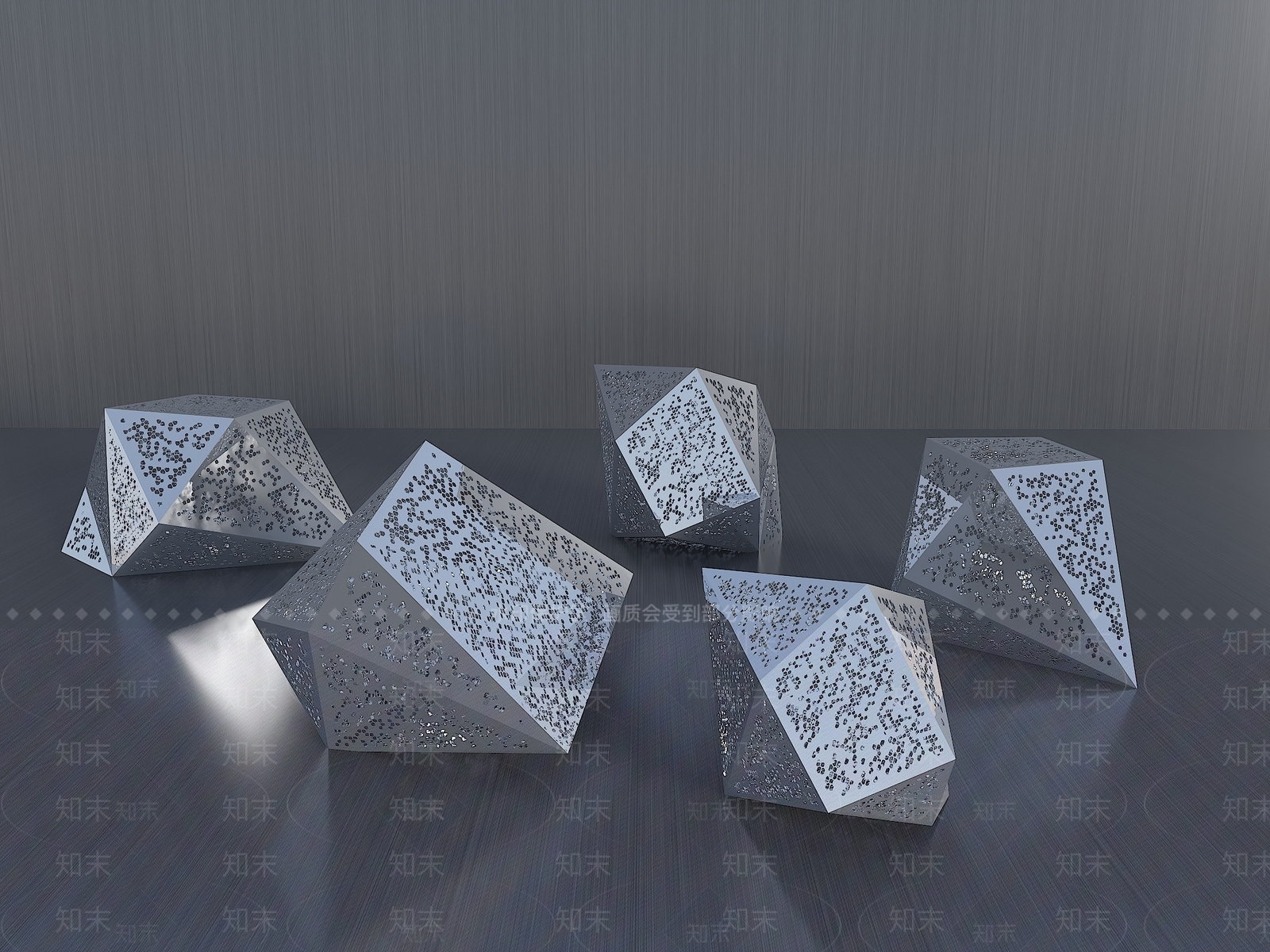 现代几何雕塑SU模型下载【ID:1149471806】