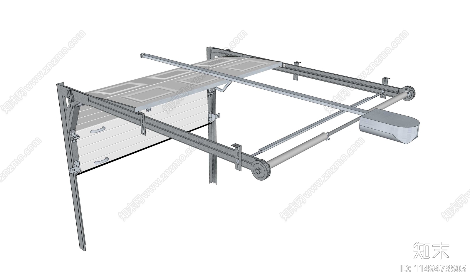 现代车库卷帘门SU模型下载【ID:1149473805】