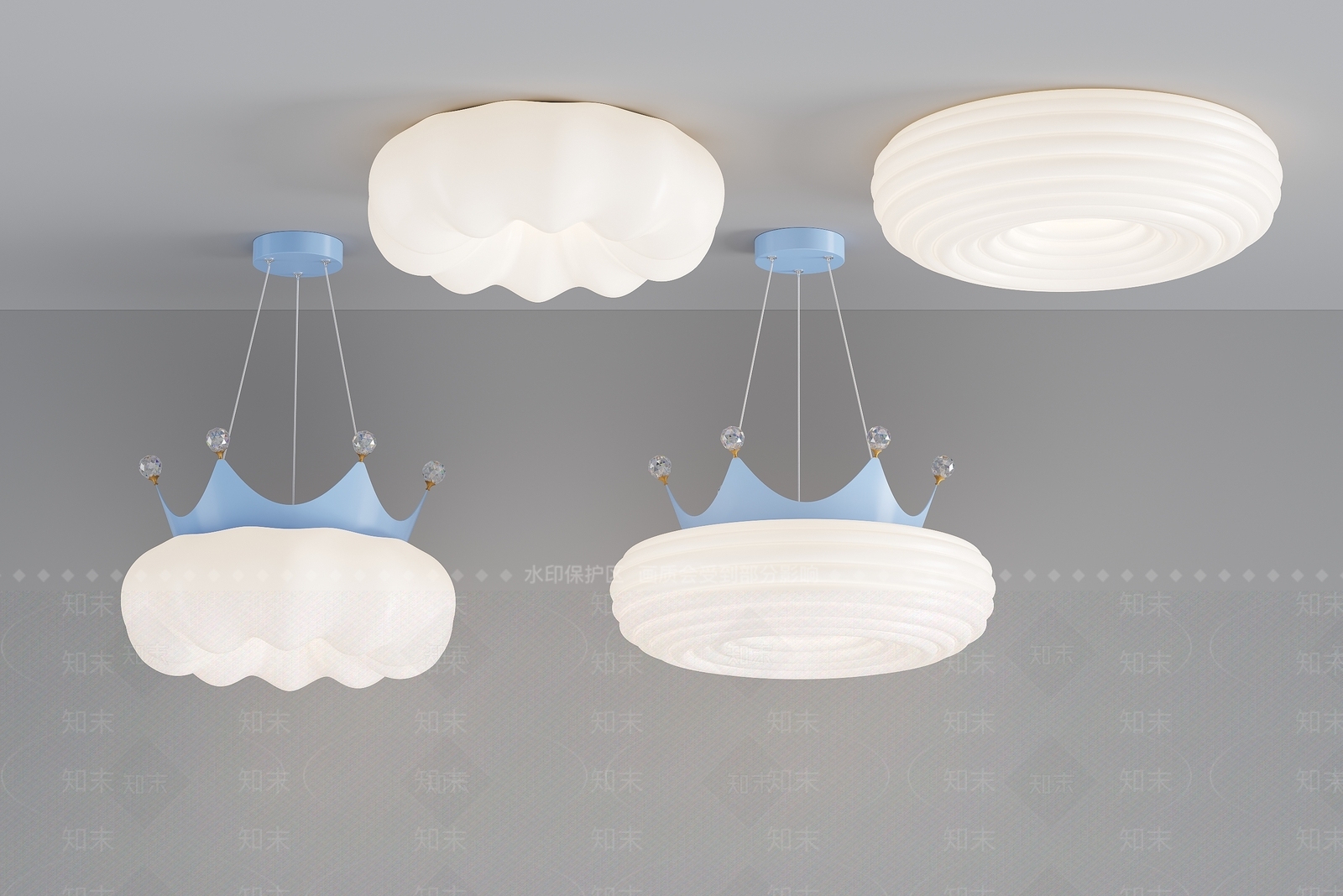云朵灯3D模型下载【ID:1149474452】