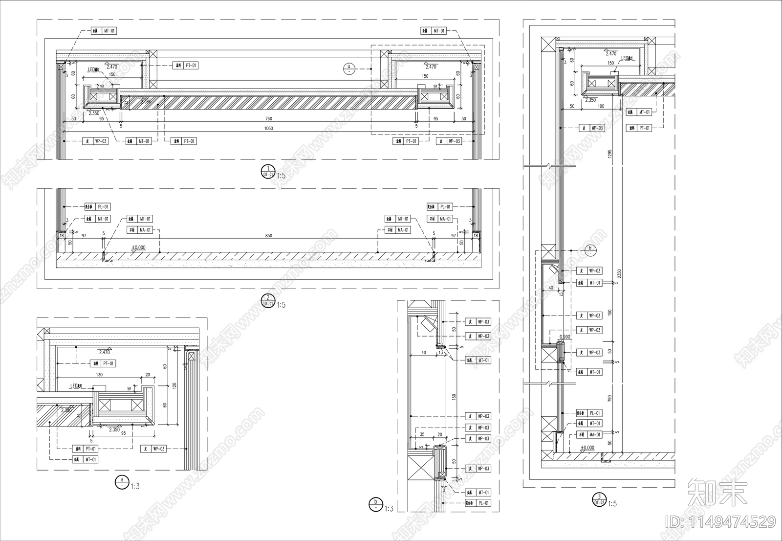 豪宅别墅电梯轿厢大样图cad施工图下载【ID:1149474529】