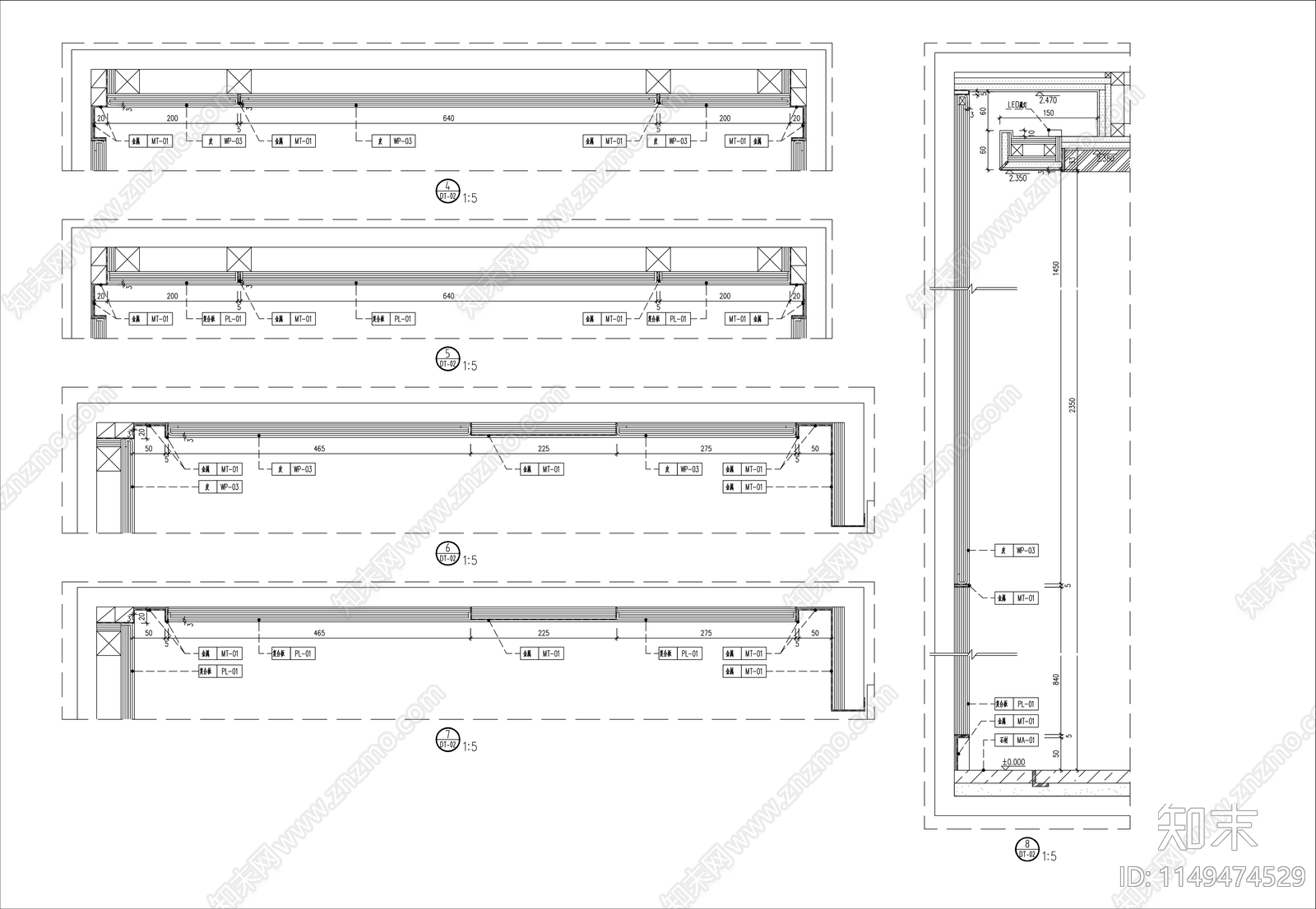 豪宅别墅电梯轿厢大样图cad施工图下载【ID:1149474529】