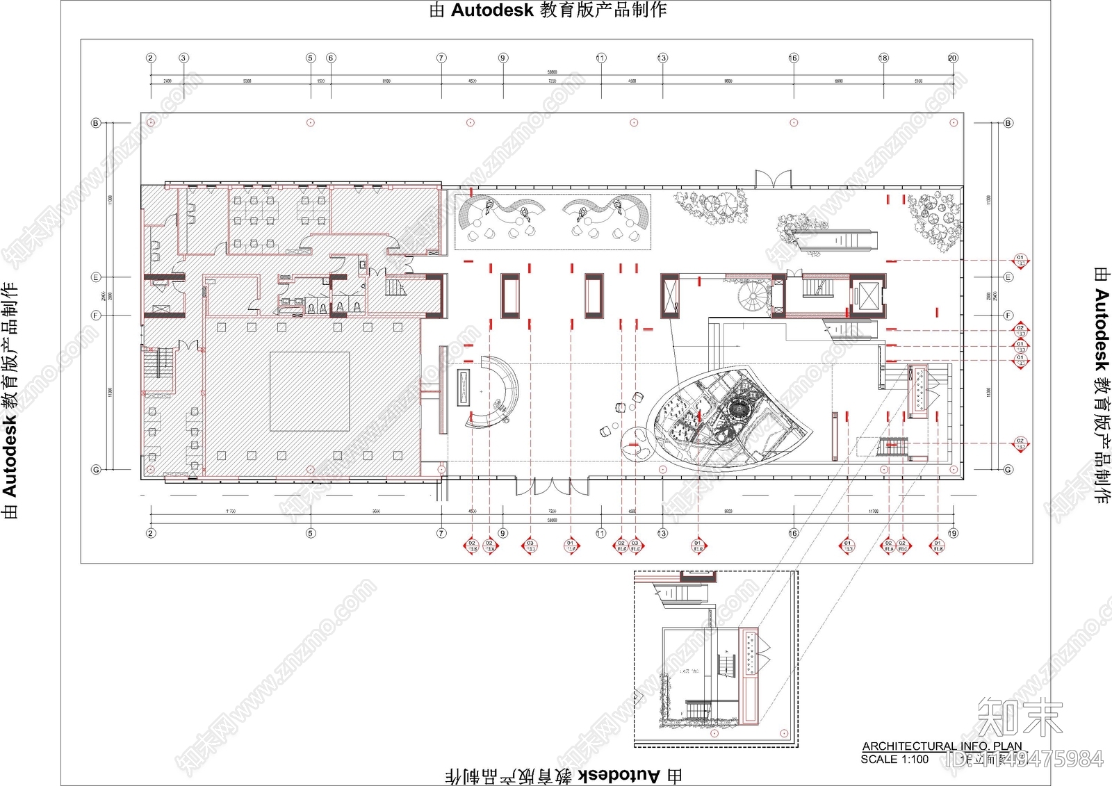 3500㎡杭州壹号院美学馆施工图下载【ID:1149475984】