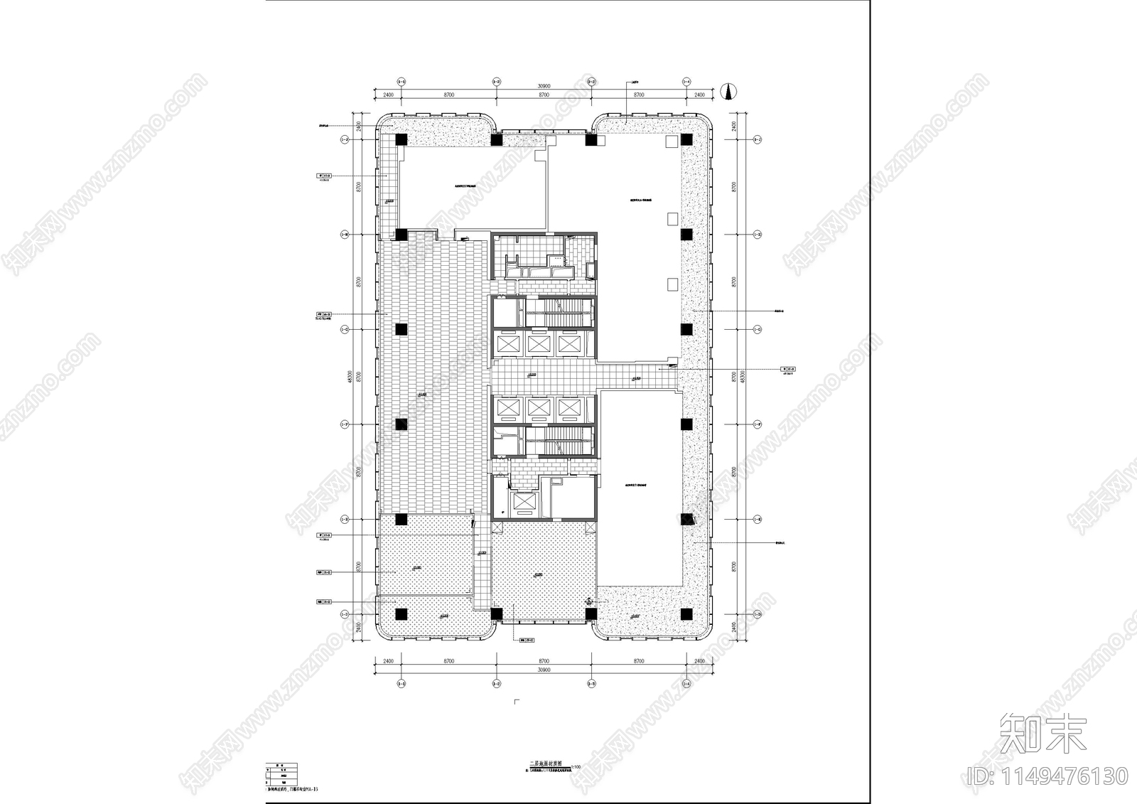 万科滨江大都会售楼处cad施工图下载【ID:1149476130】