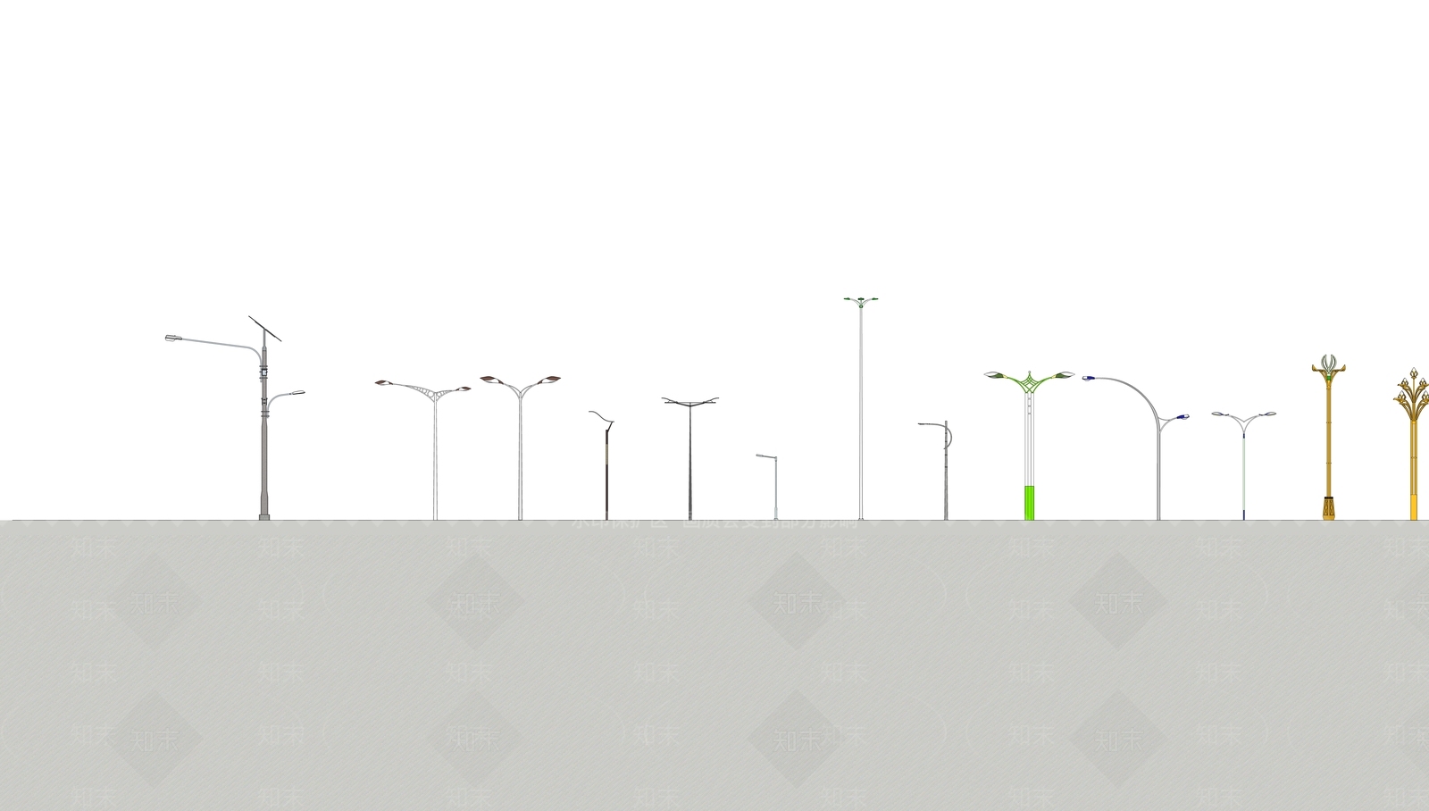现代太阳能路灯SU模型下载【ID:1149576752】