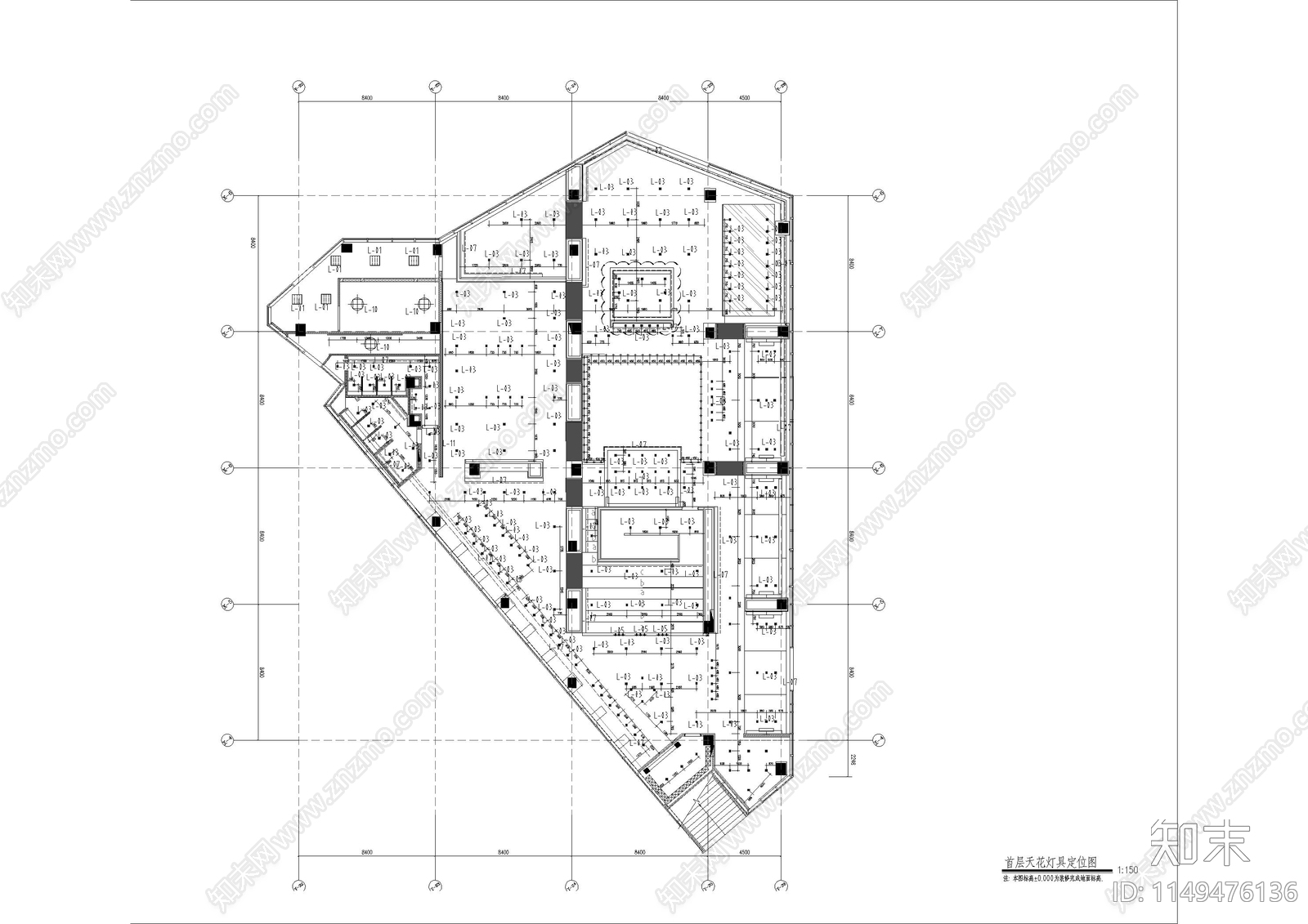 万科东望示范区售楼处cad施工图下载【ID:1149476136】