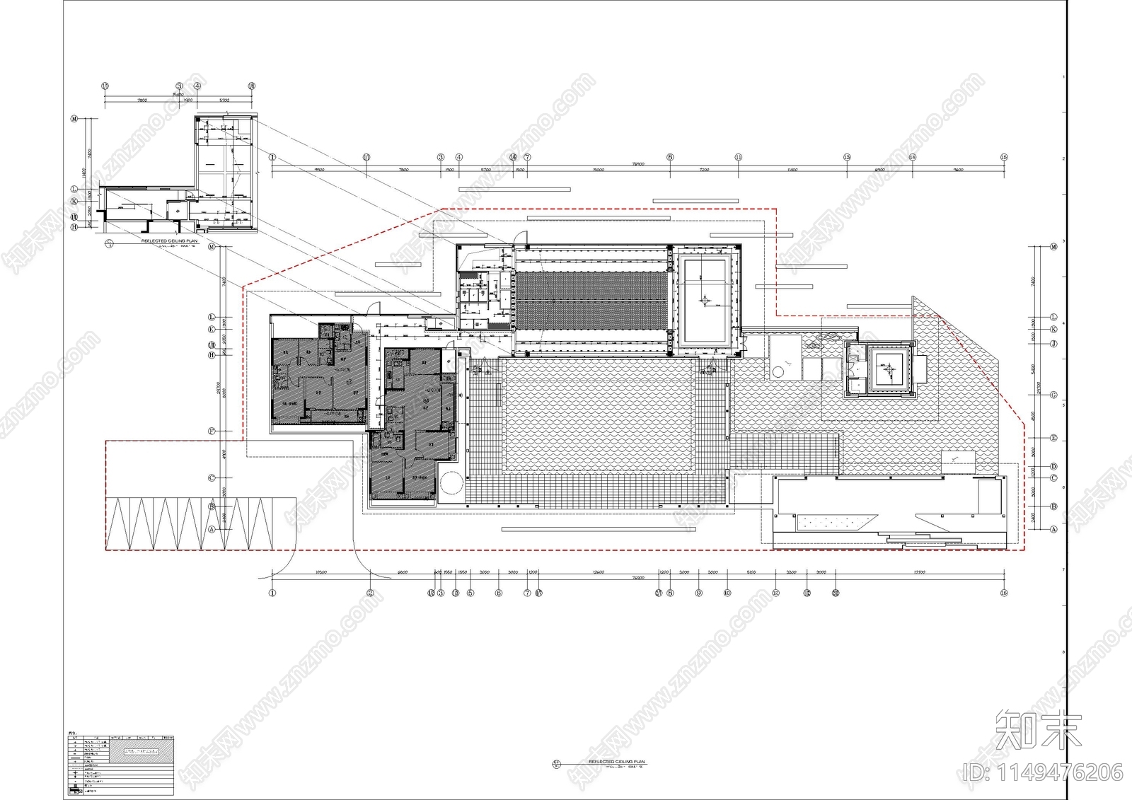 500M²建投售楼处cad施工图下载【ID:1149476206】