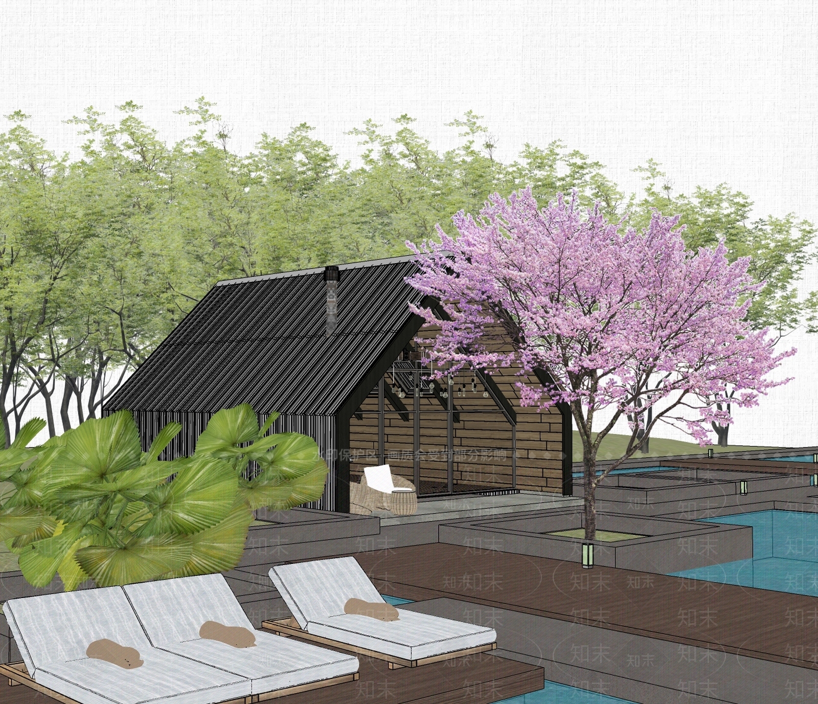 现代木屋SU模型下载【ID:1149477773】