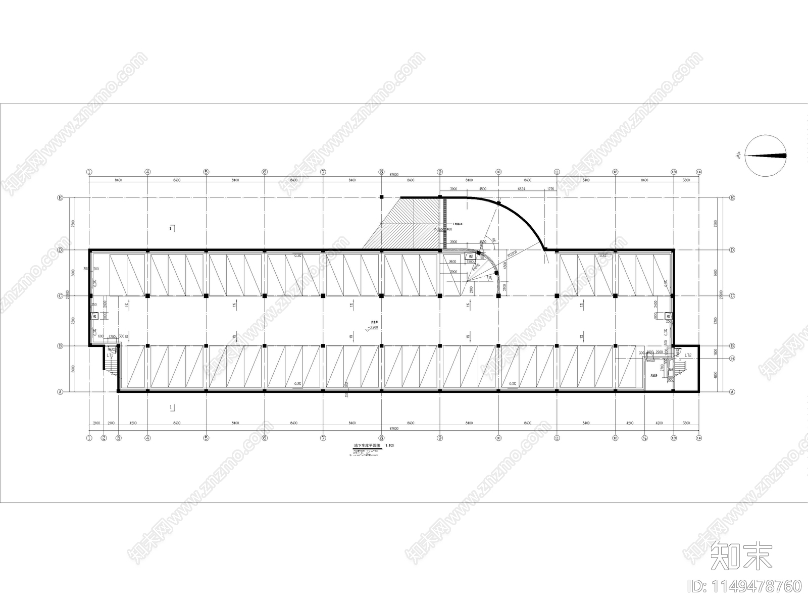 三套小型公共地下车库施工图下载【ID:1149478760】