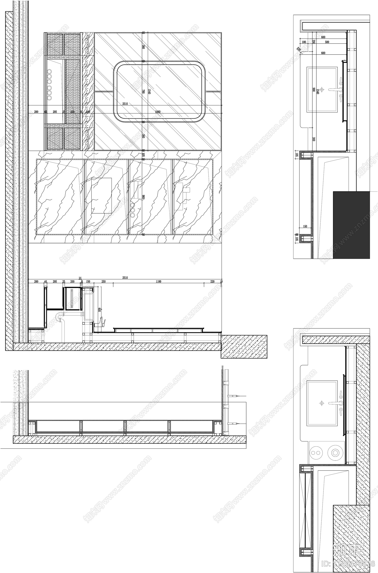 酒店cad施工图下载【ID:1149478878】