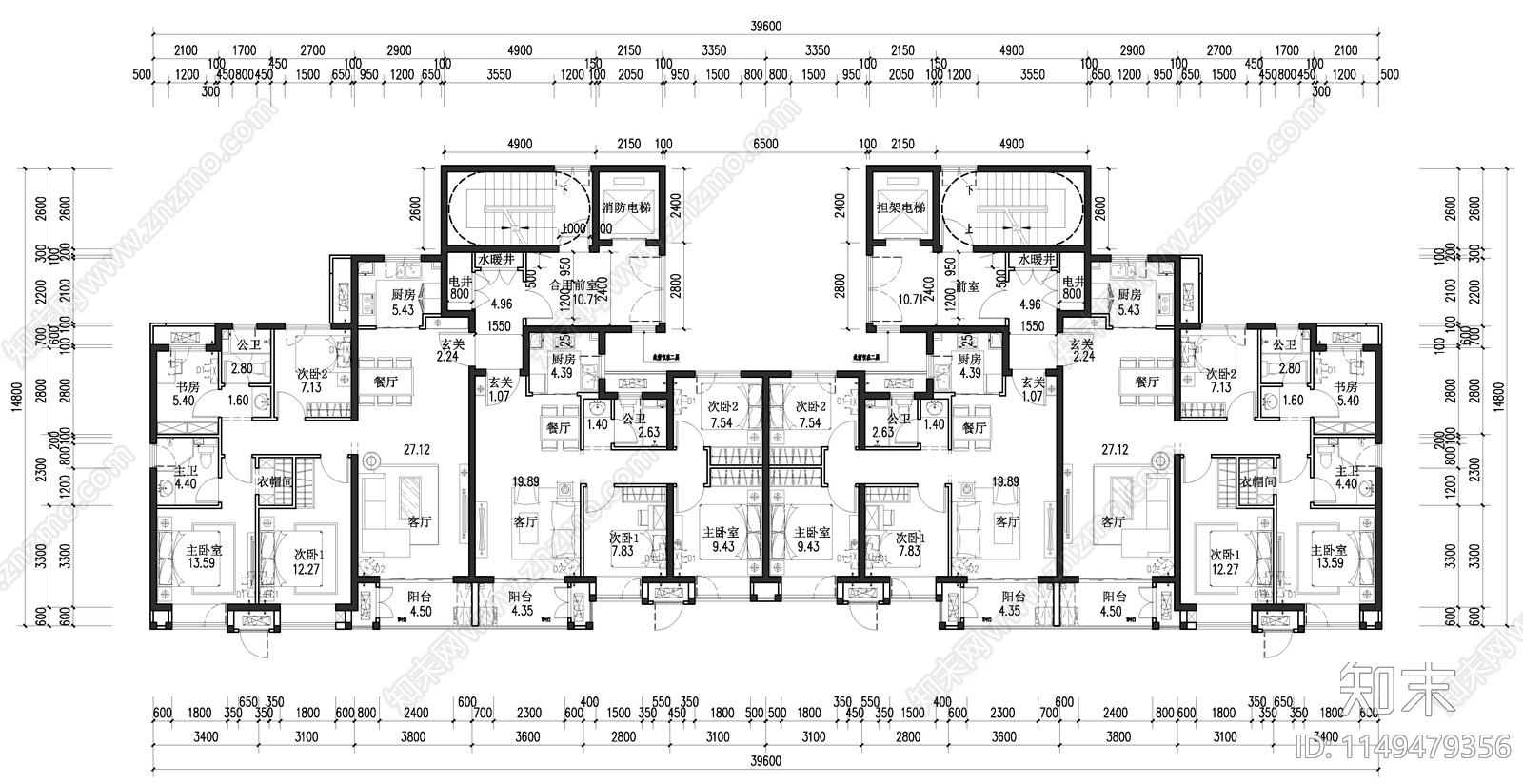 产品标准化研发设计17F平立剖及详图施工图下载【ID:1149479356】