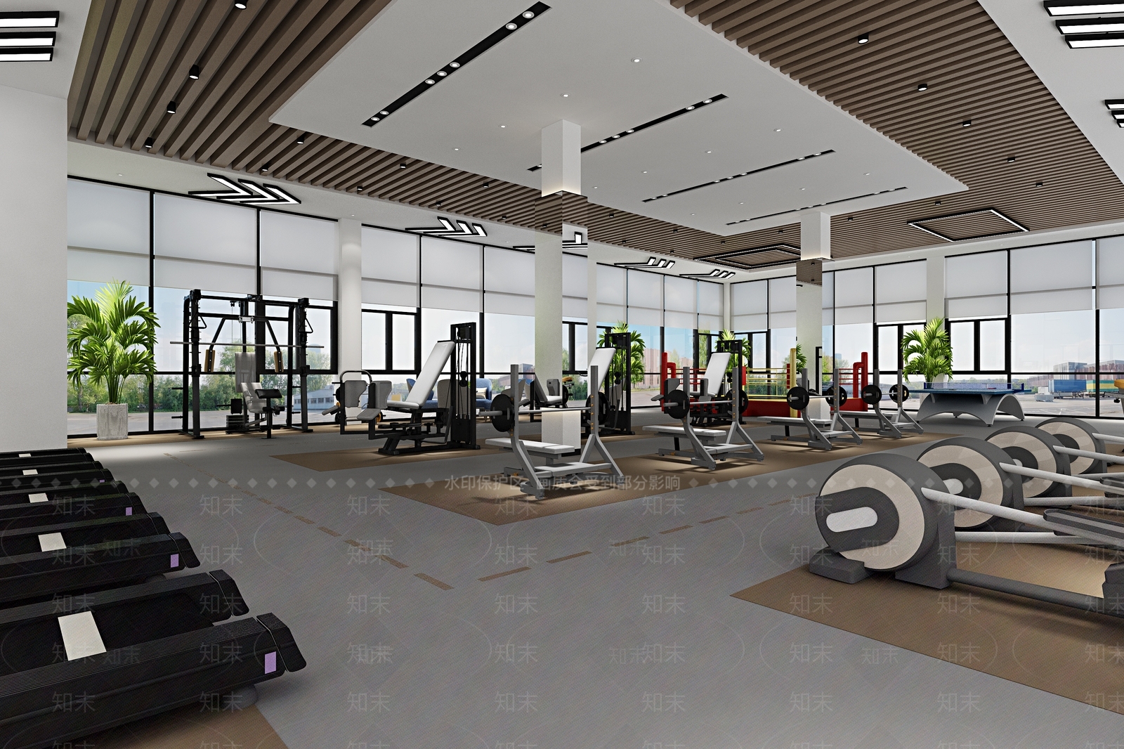 现代健身房3D模型下载【ID:1149479823】