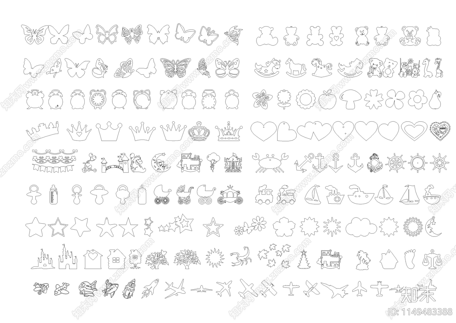 儿童类装修图形图库施工图下载【ID:1149483388】