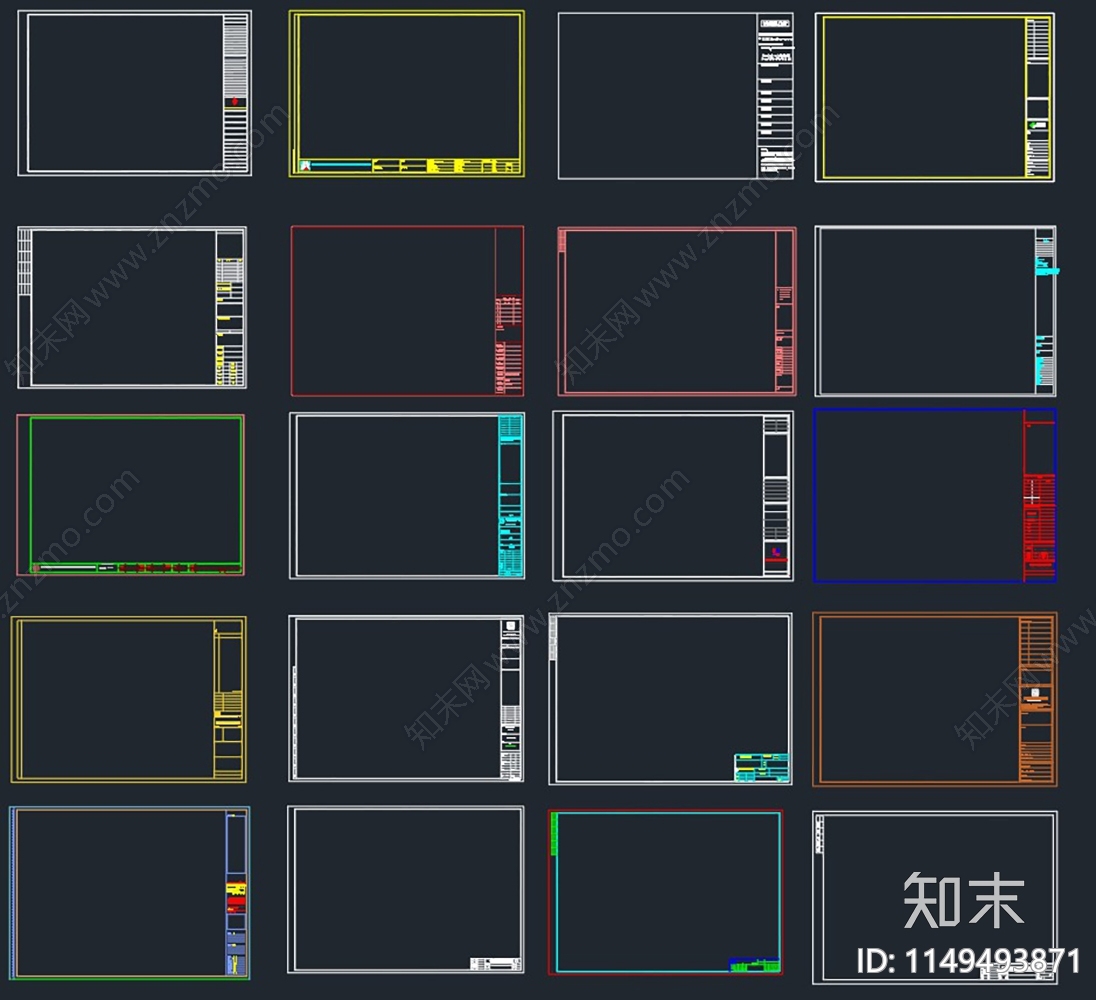 图框制图规范图库cad施工图下载【ID:1149493871】