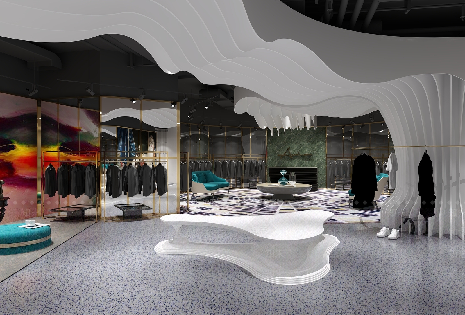 现代服装店3D模型下载【ID:1149494028】