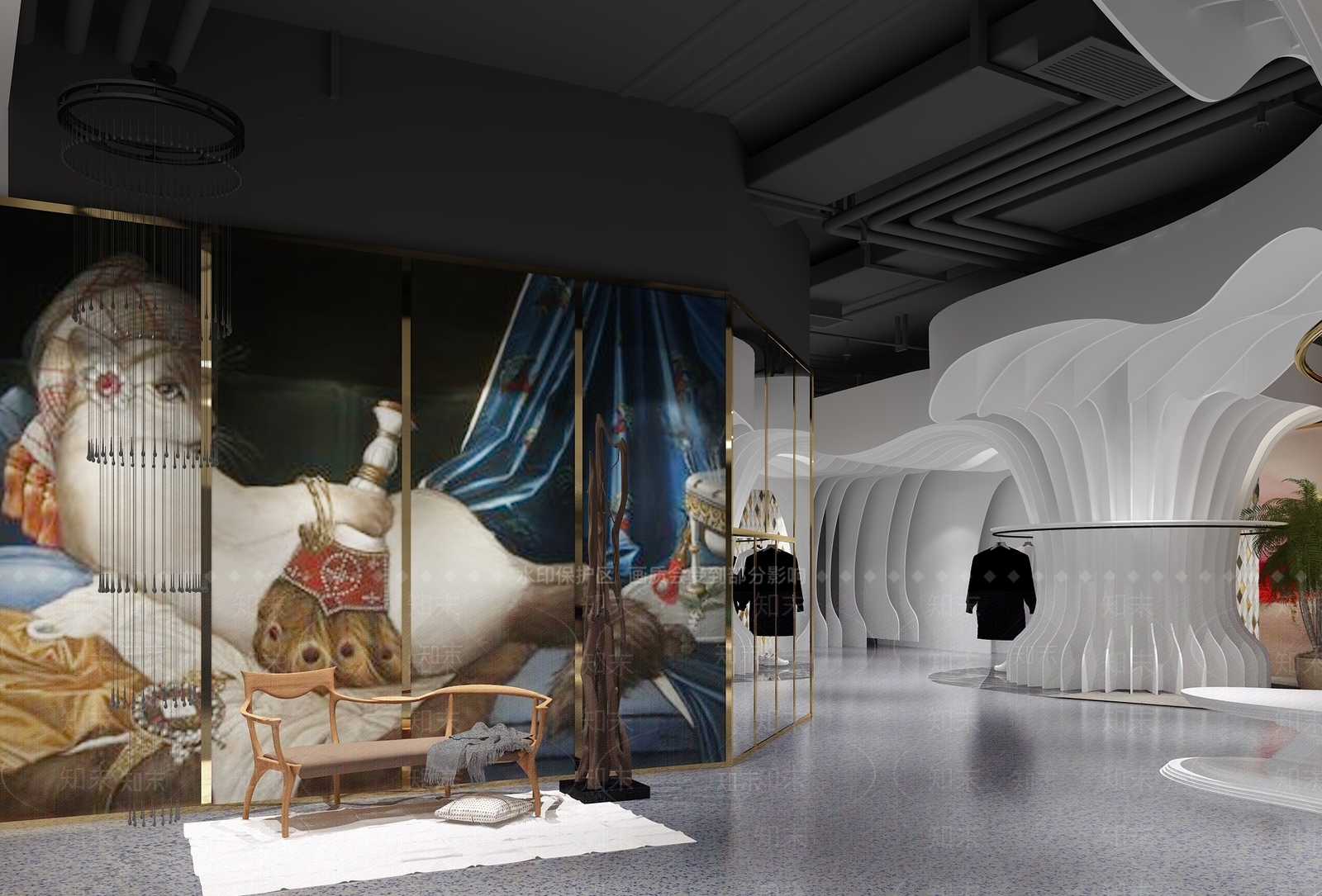 现代服装店3D模型下载【ID:1149494028】