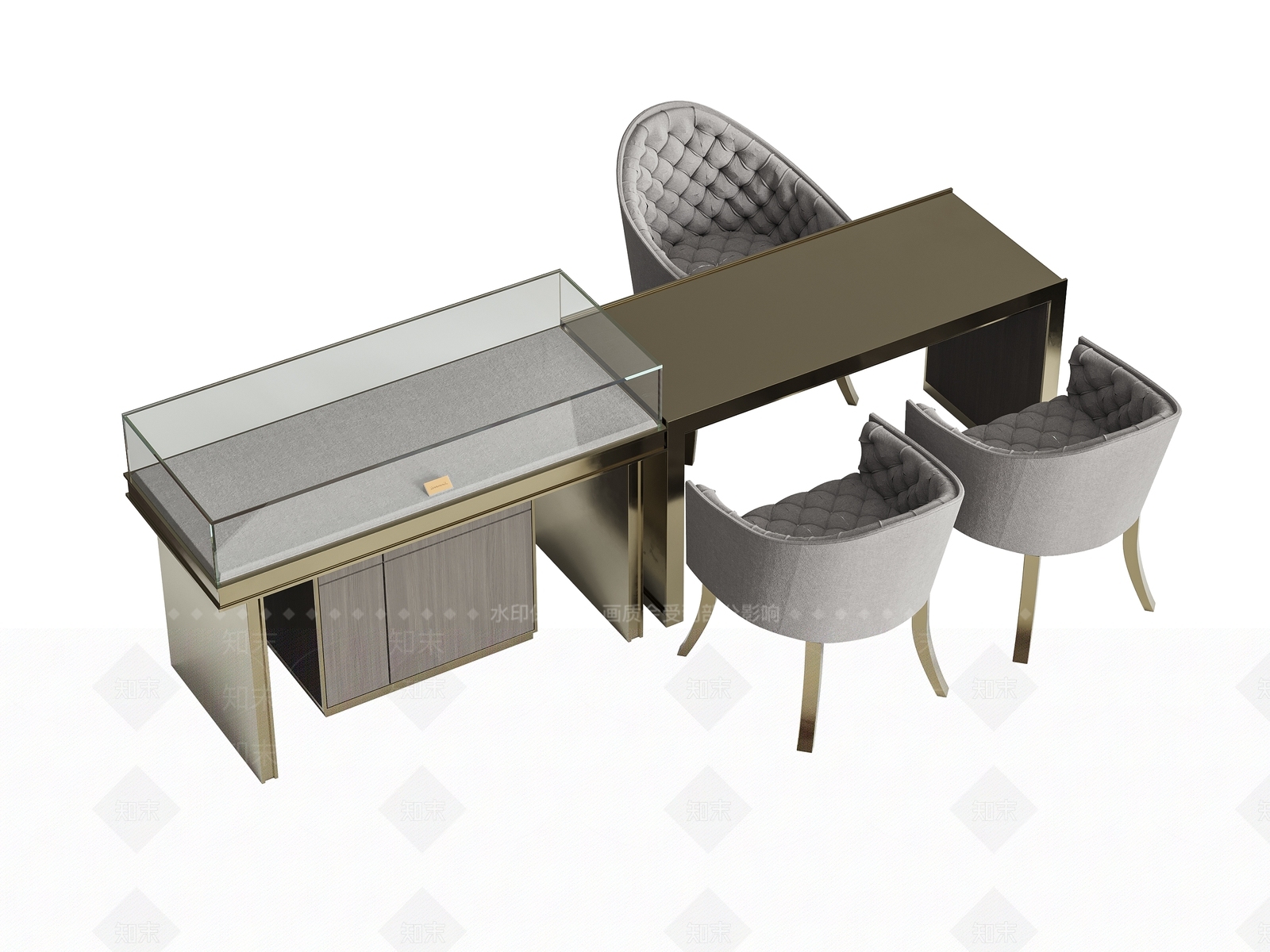 现代珠宝展柜3D模型下载【ID:1149498161】