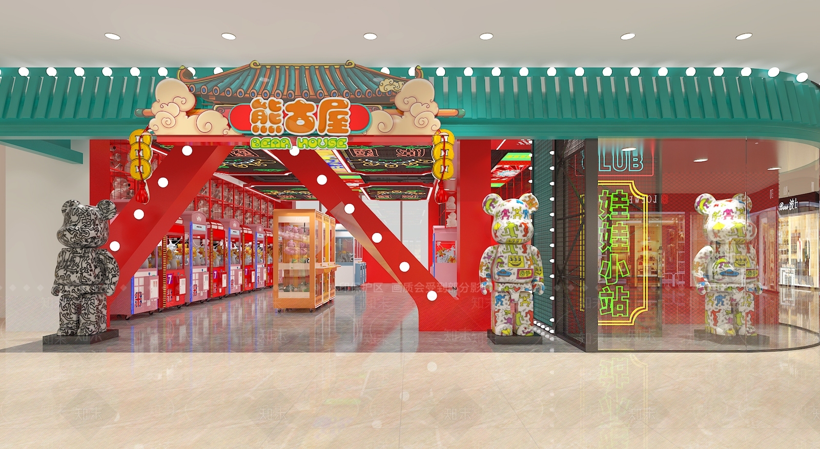 现代游戏厅SU模型下载【ID:1149498780】