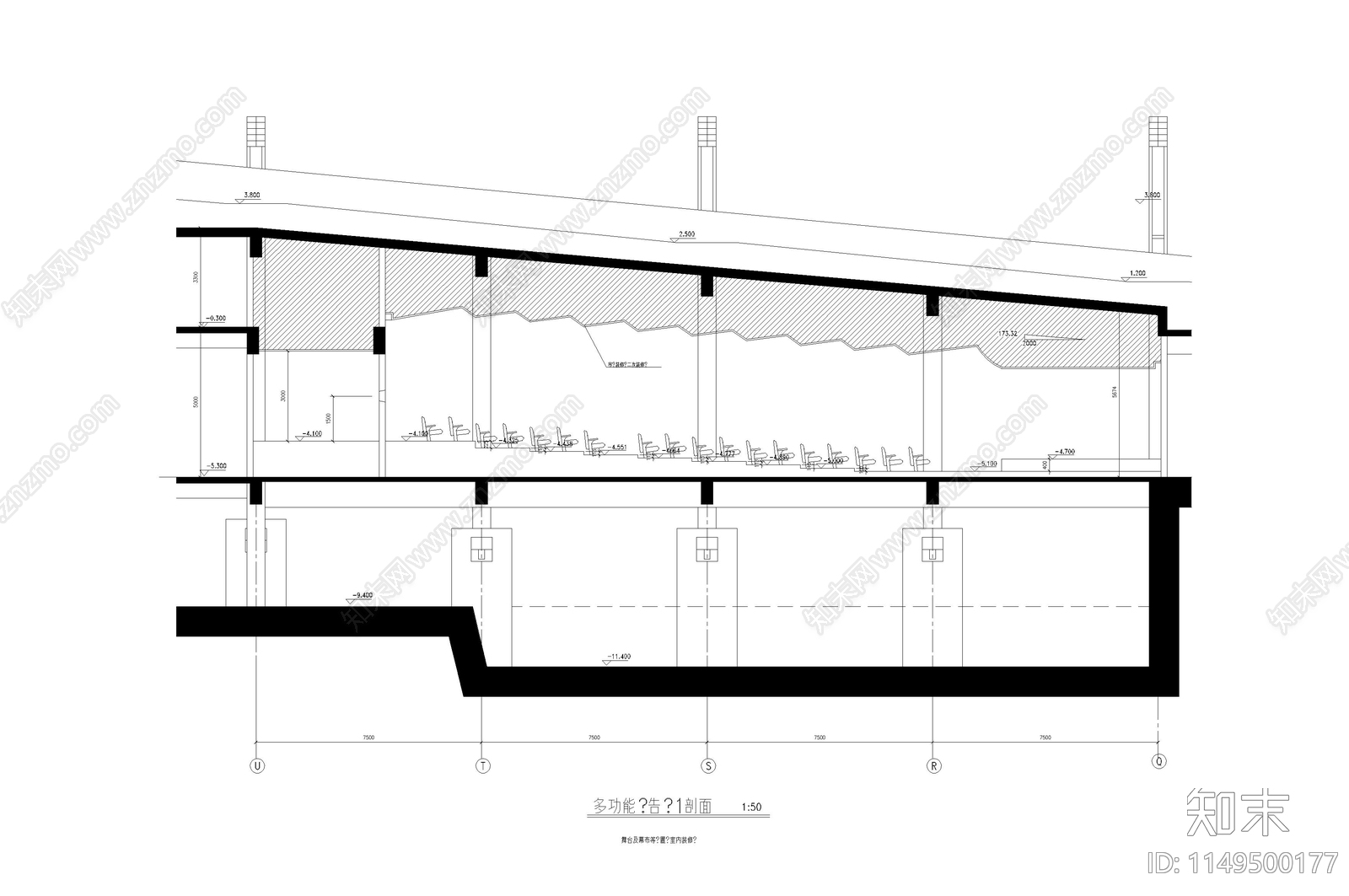 某大学广场建筑cad施工图下载【ID:1149500177】