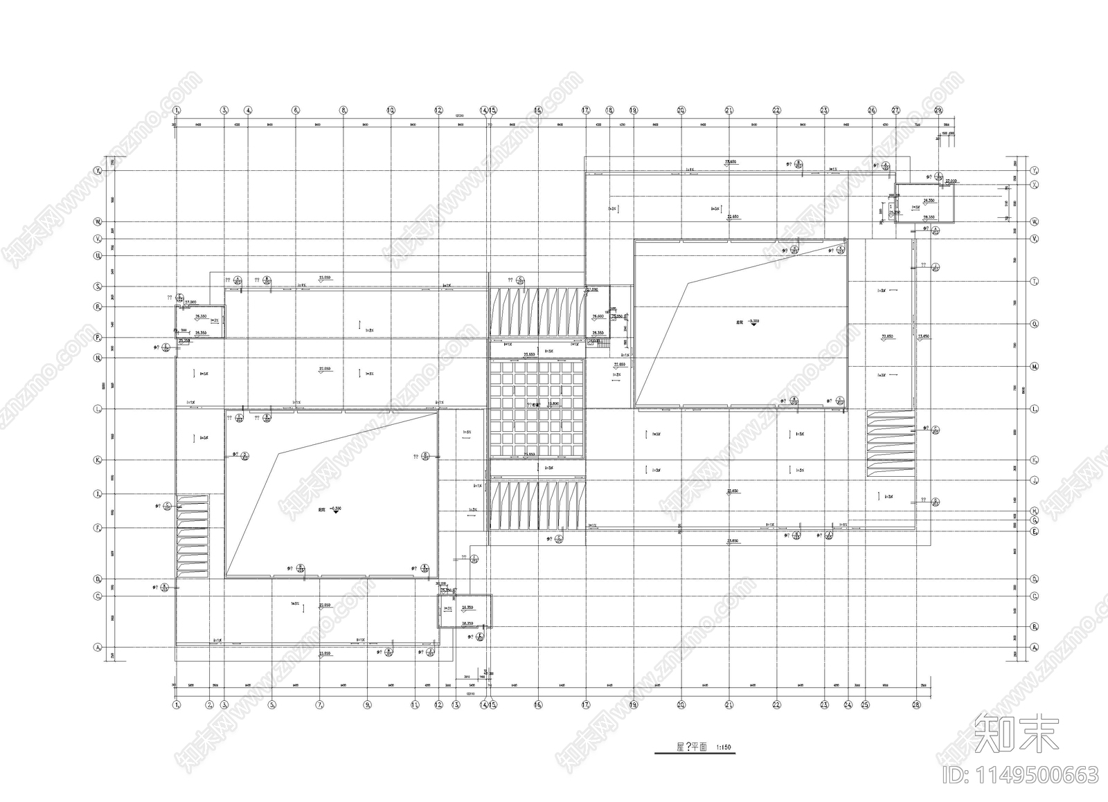 某大学教学楼建筑cad施工图下载【ID:1149500663】