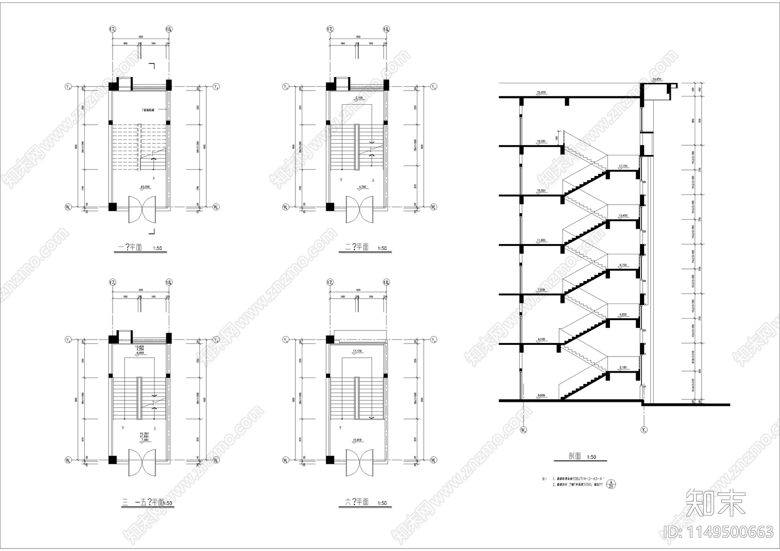 某大学教学楼建筑cad施工图下载【ID:1149500663】