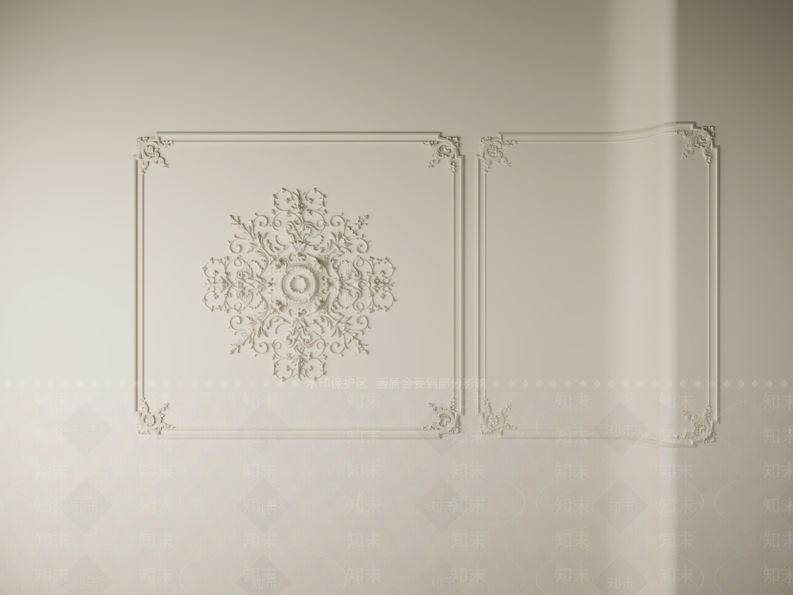 法式石膏线条3D模型下载【ID:1149739676】