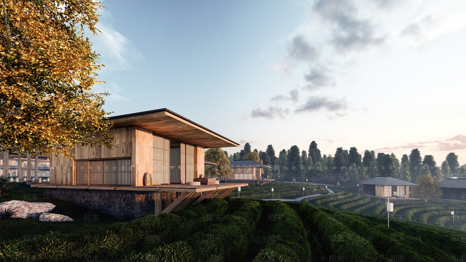 日式茶亭SU模型下载【ID:1149504097】