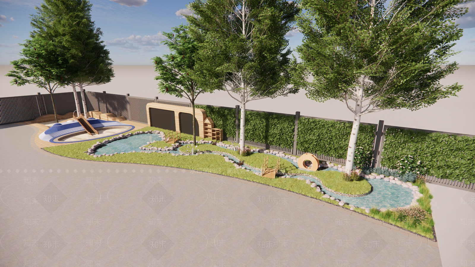 现代幼儿园沙池SU模型下载【ID:1149505553】