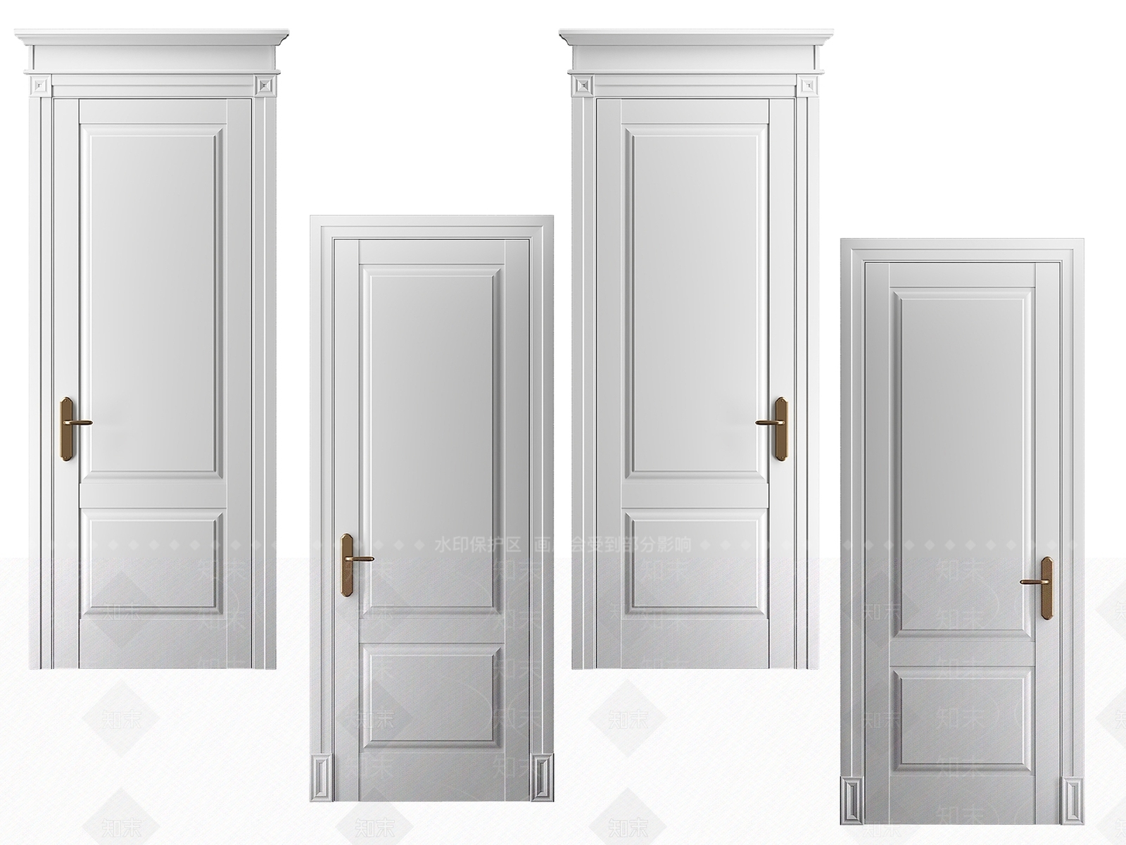 简欧单开门3D模型下载【ID:1149507502】