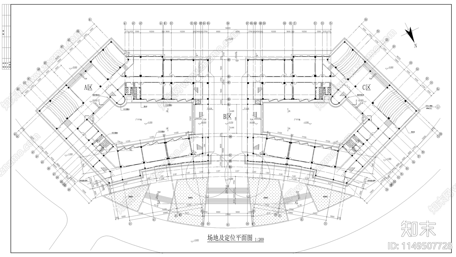 某学院教学楼建筑cad施工图下载【ID:1149507728】