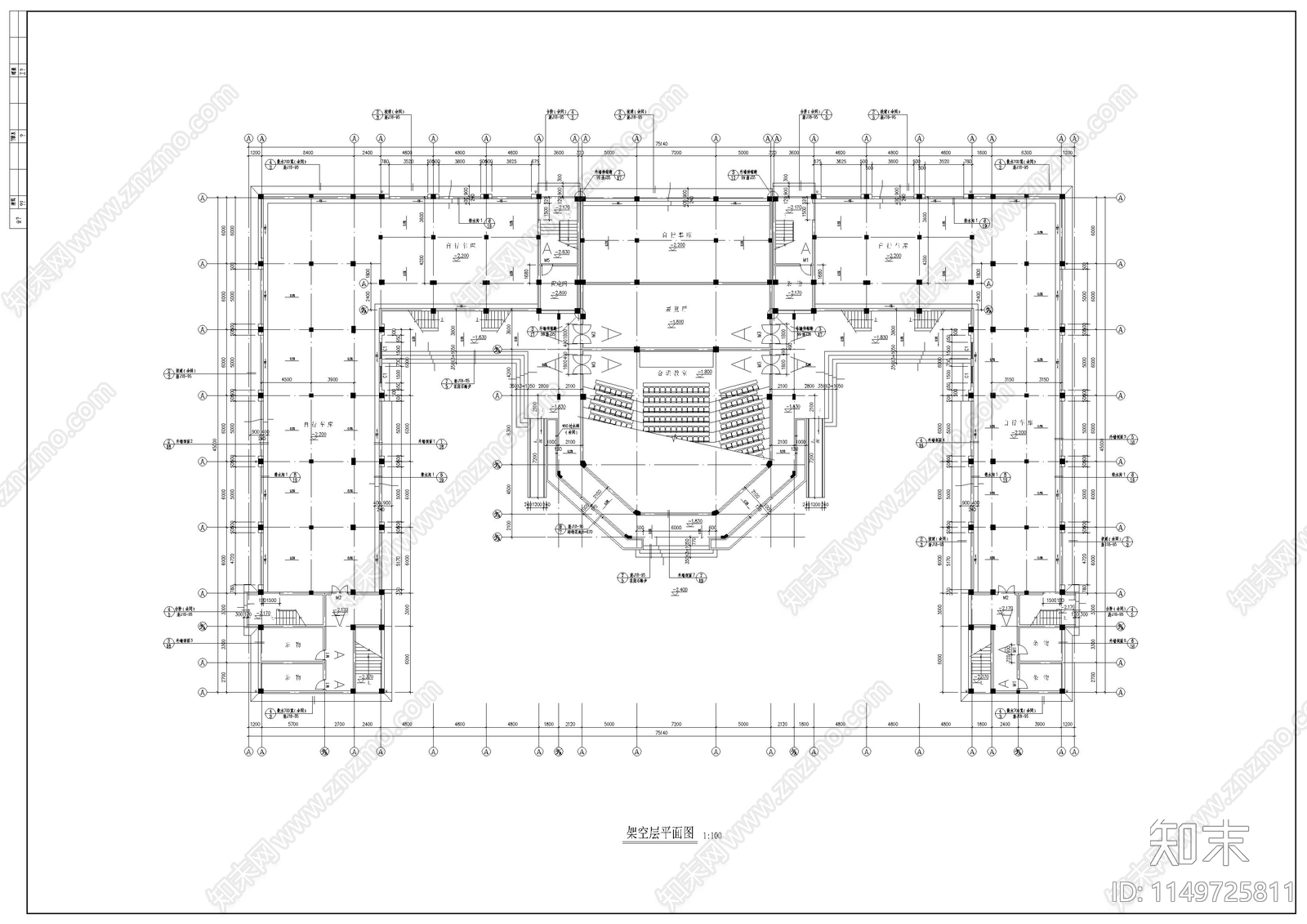 中学教学楼建筑cad施工图下载【ID:1149725811】