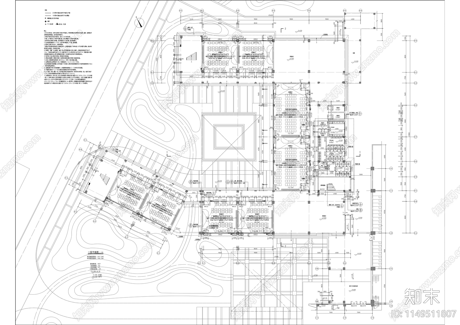 交通运输职业学校迁建工程cad施工图下载【ID:1149511807】