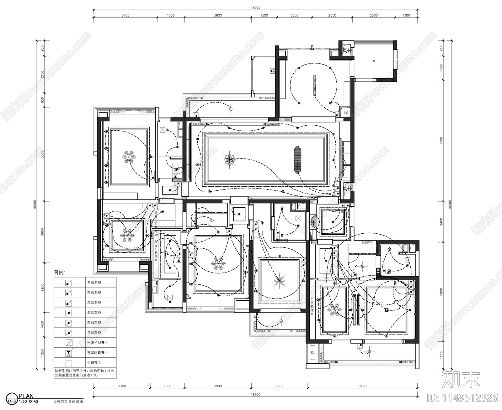 260平大平层精装修cad施工图下载【ID:1149512326】