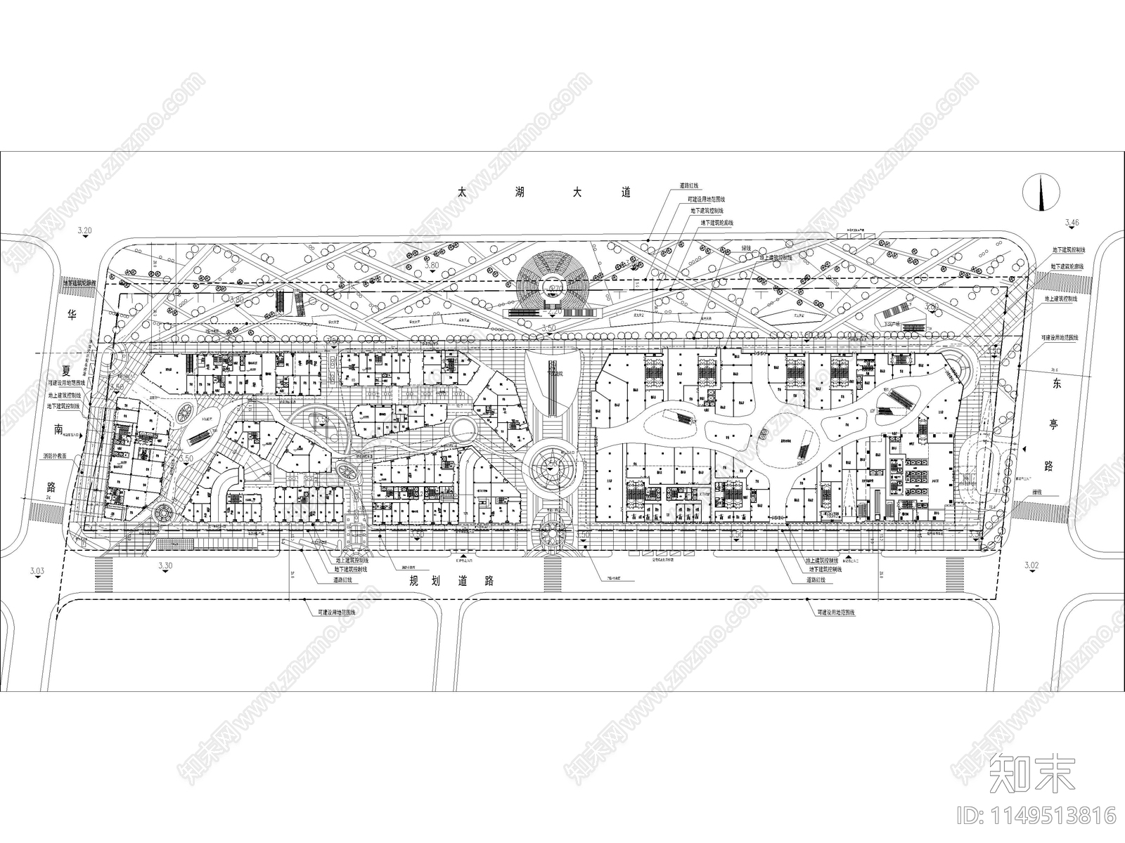 绿地金融商业中心扩初图纸cad施工图下载【ID:1149513816】